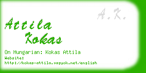 attila kokas business card